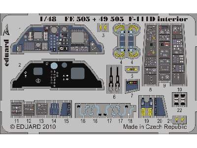  F-111D interior S. A. 1/48 - Hobby Boss - blaszki - zdjęcie 2