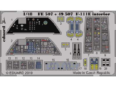  F-111E interior S. A. 1/48 - Hobby Boss - blaszki - zdjęcie 1