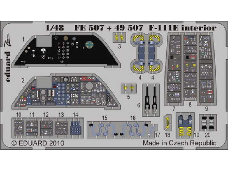  F-111E interior S. A. 1/48 - Hobby Boss - blaszki - zdjęcie 1