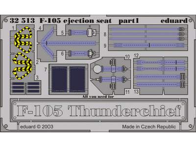  F-105 ejection seat 1/32 - blaszki - zdjęcie 1