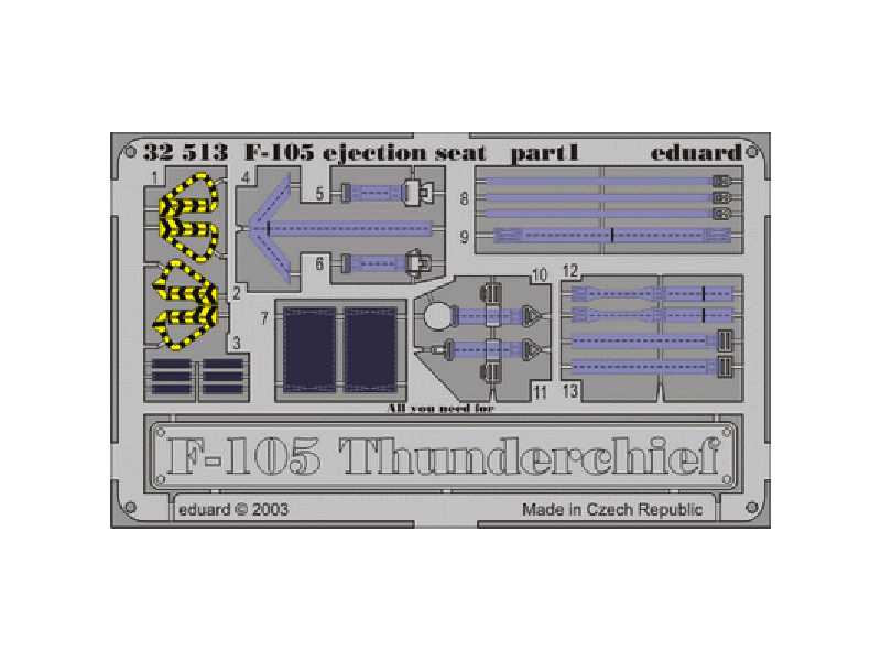 F-105 ejection seat 1/32 - blaszki - zdjęcie 1