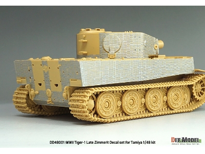 Tiger I Mid/Late - Zimmerit Decal Set With Pe Grill (For Tamiya Kits) - zdjęcie 10