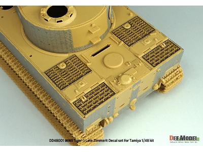 Tiger I Mid/Late - Zimmerit Decal Set With Pe Grill (For Tamiya Kits) - zdjęcie 12