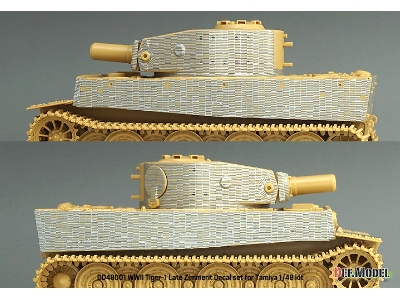 Tiger I Mid/Late - Zimmerit Decal Set With Pe Grill (For Tamiya Kits) - zdjęcie 13