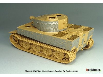 Tiger I Mid/Late - Zimmerit Decal Set With Pe Grill (For Tamiya Kits) - zdjęcie 14