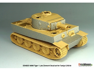 Tiger I Mid/Late - Zimmerit Decal Set With Pe Grill (For Tamiya Kits) - zdjęcie 15