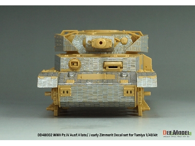 Pz.Kpfw.Iv Ausf.H Late / J Early - Zimmerit Decal Set (For Tamiya Kits) - zdjęcie 7