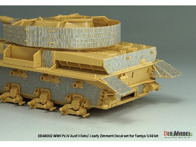 Pz.Kpfw.Iv Ausf.H Late / J Early - Zimmerit Decal Set (For Tamiya Kits) - zdjęcie 8