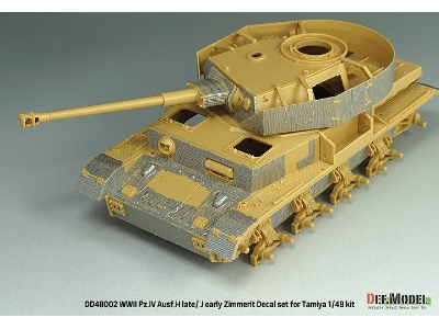 Pz.Kpfw.Iv Ausf.H Late / J Early - Zimmerit Decal Set (For Tamiya Kits) - zdjęcie 10