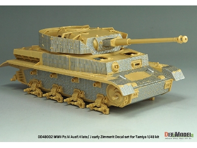 Pz.Kpfw.Iv Ausf.H Late / J Early - Zimmerit Decal Set (For Tamiya Kits) - zdjęcie 12