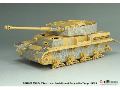 Pz.Kpfw.Iv Ausf.H Late / J Early - Zimmerit Decal Set (For Tamiya Kits) - zdjęcie 13