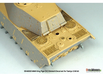 King Tiger (Henschel Turret) - Zimmerit Decal Set With Pe Grill (For Tamiya Kits) - zdjęcie 7