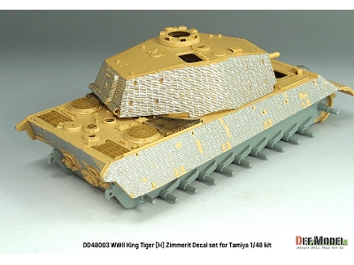 King Tiger (Henschel Turret) - Zimmerit Decal Set With Pe Grill (For Tamiya Kits) - zdjęcie 9