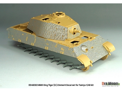 King Tiger (Henschel Turret) - Zimmerit Decal Set With Pe Grill (For Tamiya Kits) - zdjęcie 10