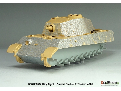 King Tiger (Henschel Turret) - Zimmerit Decal Set With Pe Grill (For Tamiya Kits) - zdjęcie 11