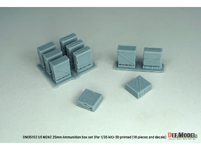 Us M242 25mm Ammunition Box Set - 3d Printed (10 Pcs And Decals) - zdjęcie 4