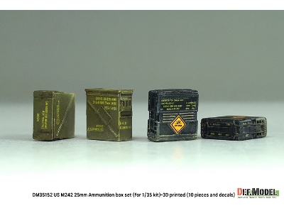 Us M242 25mm Ammunition Box Set - 3d Printed (10 Pcs And Decals) - zdjęcie 10