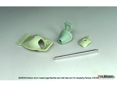 German Hetzer Late - Short Type Mantlet / Barrel Set (For Academy And Tamiya Kits) - zdjęcie 2