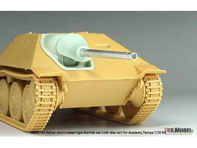 German Hetzer Late - Short Type Mantlet / Barrel Set (For Academy And Tamiya Kits) - zdjęcie 6