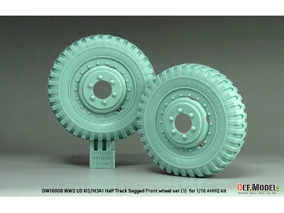 Us M3/M3a1 Half Track - Sagged Front Wheel Set 1 (For Ahhq Kits) - zdjęcie 1