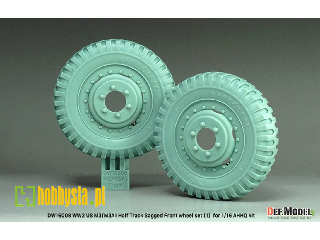Us M3/M3a1 Half Track - Sagged Front Wheel Set 1 (For Ahhq Kits) - zdjęcie 1 Us M3/M3a1 Half Track - Sagged Front Wheel Set 1 (For Ahhq Kits) - zdjęcie 1