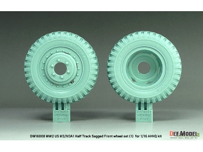 Us M3/M3a1 Half Track - Sagged Front Wheel Set 1 (For Ahhq Kits) - zdjęcie 6
