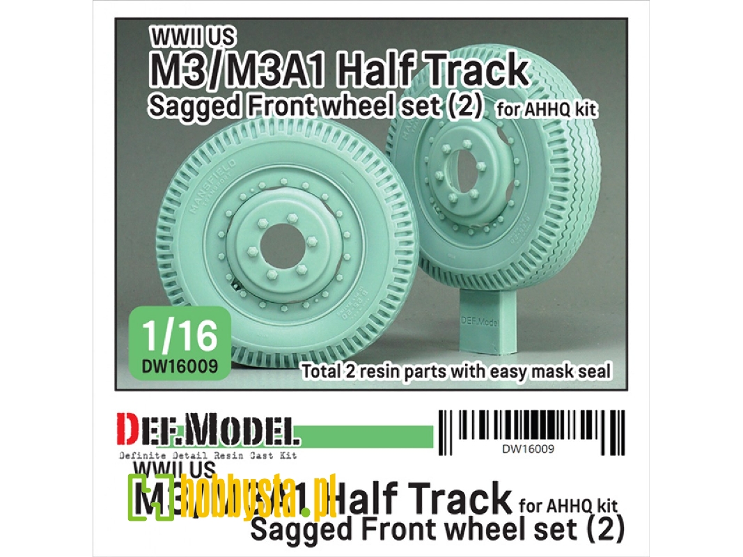 Us M3/M3a1 Half Track - Sagged Front Wheel Set 2 (For Ahhq Kits) - zdjęcie 1 Us M3/M3a1 Half Track - Sagged Front Wheel Set 2 (For Ahhq Kits) - zdjęcie 1