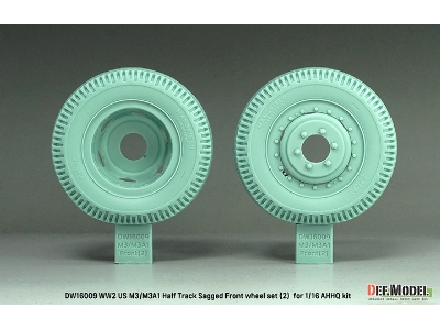 Us M3/M3a1 Half Track - Sagged Front Wheel Set 2 (For Ahhq Kits) - zdjęcie 2