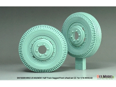 Us M3/M3a1 Half Track - Sagged Front Wheel Set 2 (For Ahhq Kits) - zdjęcie 3