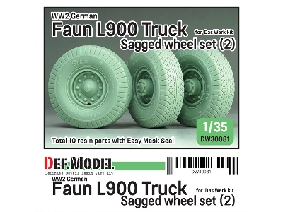 German Wwii Faun L900 - Truck Wheel Set 2 Fulda (For Das Werk Kits) - zdjęcie 1