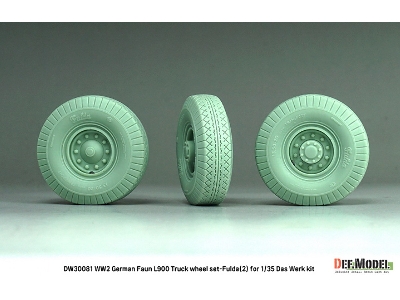 German Wwii Faun L900 - Truck Wheel Set 2 Fulda (For Das Werk Kits) - zdjęcie 6