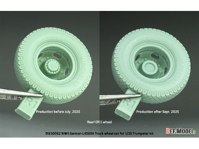 German Wwii Mercedes L4500 A - Truck Wheel Set (For Trumpeter Kits) - zdjęcie 7
