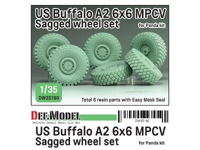 Us Buffalo A2 6x6 Mpcv Sagged Wheel Set (For Panda Kits) - zdjęcie 1
