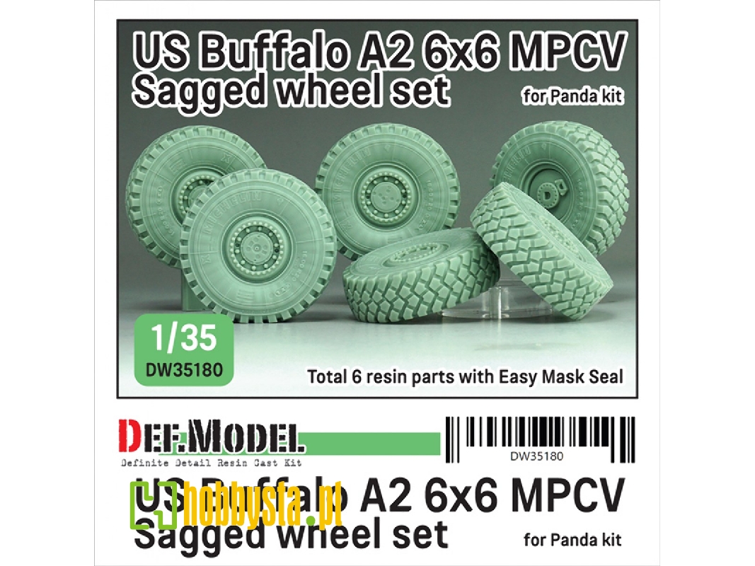 Us Buffalo A2 6x6 Mpcv Sagged Wheel Set (For Panda Kits) - zdjęcie 1 Us Buffalo A2 6x6 Mpcv Sagged Wheel Set (For Panda Kits) - zdjęcie 1