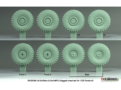 Us Buffalo A2 6x6 Mpcv Sagged Wheel Set (For Panda Kits) - zdjęcie 3