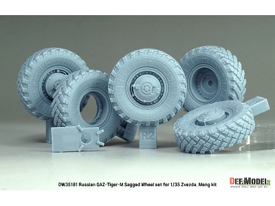 Russian Gaz Tigr-m - Sagged Wheel Set (For Zvezda And Meng Kits) - zdjęcie 2