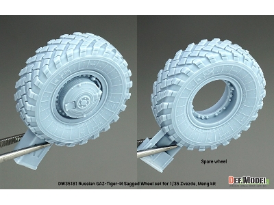 Russian Gaz Tigr-m - Sagged Wheel Set (For Zvezda And Meng Kits) - zdjęcie 5