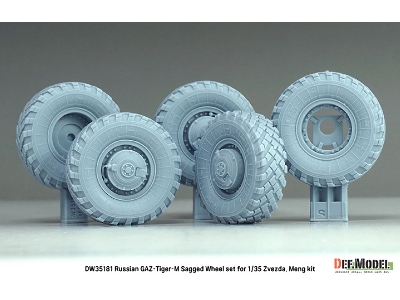 Russian Gaz Tigr-m - Sagged Wheel Set (For Zvezda And Meng Kits) - zdjęcie 6