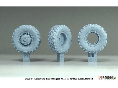 Russian Gaz Tigr-m - Sagged Wheel Set (For Zvezda And Meng Kits) - zdjęcie 7