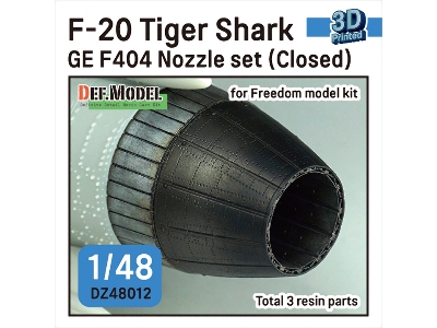 F-20 Tigershark - Nozzle Set Closed (Ge Yf404-100 / For Freedom Model Kits) - zdjęcie 1