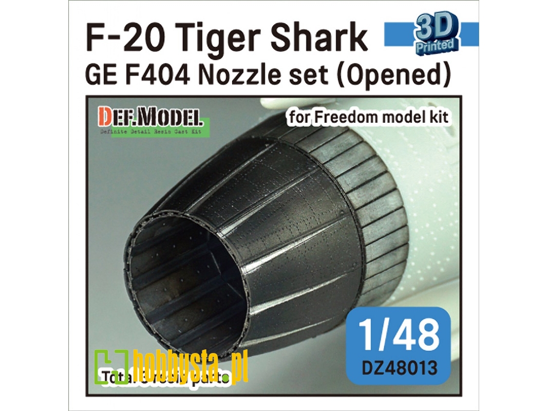 F-20 Tigershark - Nozzle Set Opened (Ge Yf404-100 / For Freedom Model 1/48) - zdjęcie 1 F-20 Tigershark - Nozzle Set Opened (Ge Yf404-100 / For Freedom Model 1/48) - zdjęcie 1