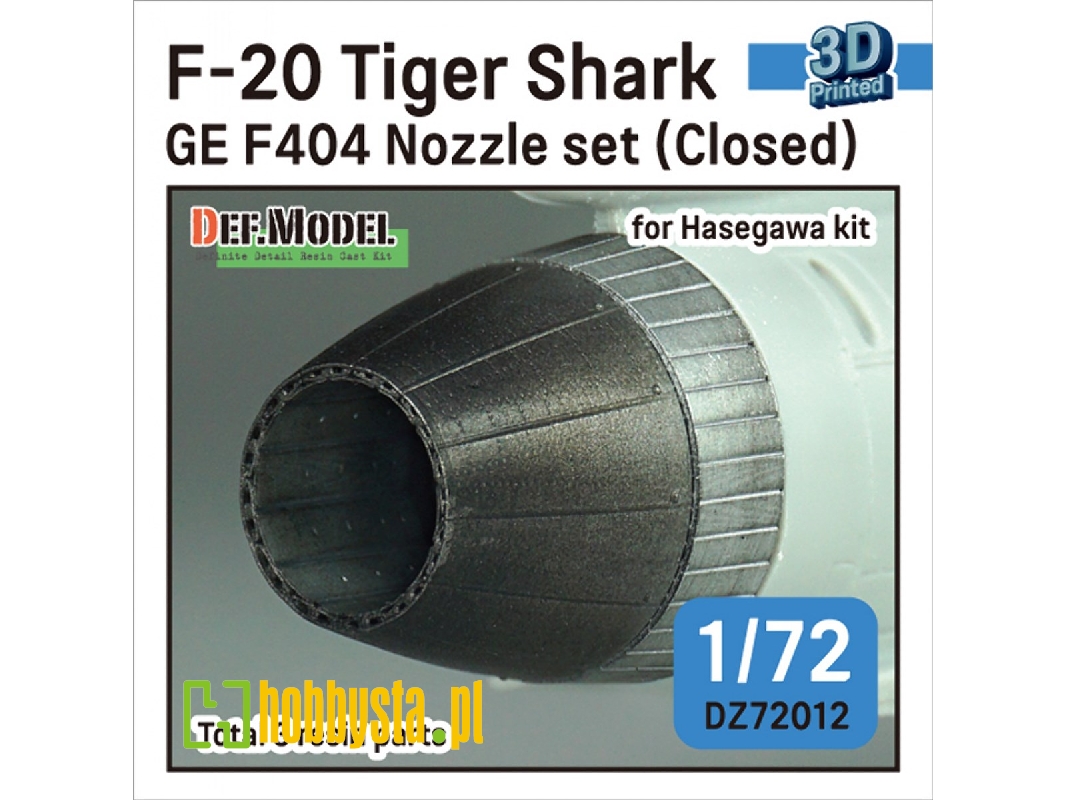F-20 Tigershark - Nozzle Set Closed (Ge Yf404-100 / For Hasegawa Kits) - zdjęcie 1 F-20 Tigershark - Nozzle Set Closed (Ge Yf404-100 / For Hasegawa Kits) - zdjęcie 1