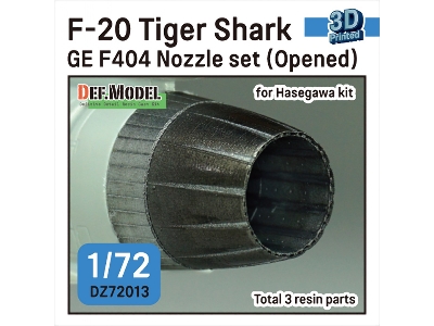 F-20 Tigershark - Nozzle Set Opened (Ge Yf404-100 / For Hasegawa Kits) - zdjęcie 1