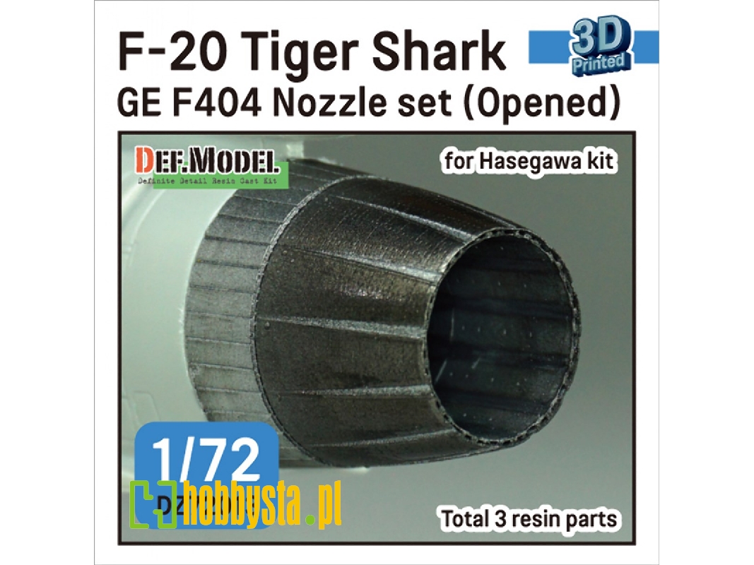 F-20 Tigershark - Nozzle Set Opened (Ge Yf404-100 / For Hasegawa Kits) - zdjęcie 1 F-20 Tigershark - Nozzle Set Opened (Ge Yf404-100 / For Hasegawa Kits) - zdjęcie 1