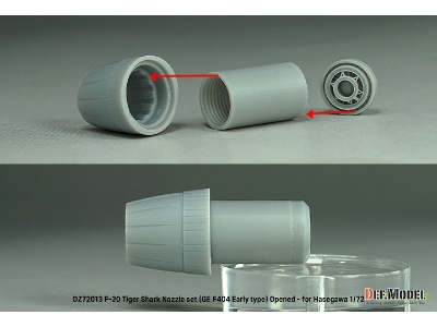 F-20 Tigershark - Nozzle Set Opened (Ge Yf404-100 / For Hasegawa Kits) - zdjęcie 5