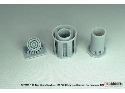 F-20 Tigershark - Nozzle Set Opened (Ge Yf404-100 / For Hasegawa Kits) - zdjęcie 7