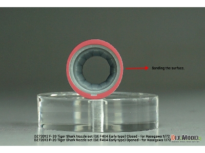F-20 Tigershark - Nozzle Set Opened (Ge Yf404-100 / For Hasegawa Kits) - zdjęcie 9