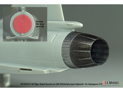 F-20 Tigershark - Nozzle Set Opened (Ge Yf404-100 / For Hasegawa Kits) - zdjęcie 10