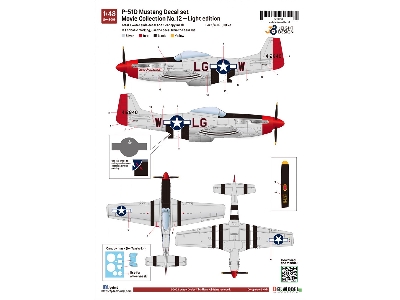 North American P-51 D Mustang - Decal Set Movie Collection No.12 (Light Edition) - zdjęcie 3