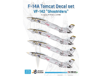 Grumman F-14 A Tomcat - Vf-142 Ghostriders Decal Set (For Academy Kits) - zdjęcie 1
